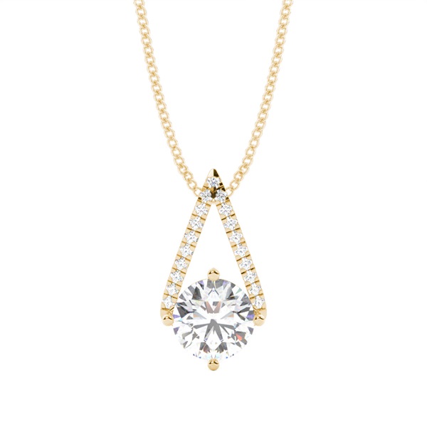 Prong Setting Diamond Solitaire Pendant