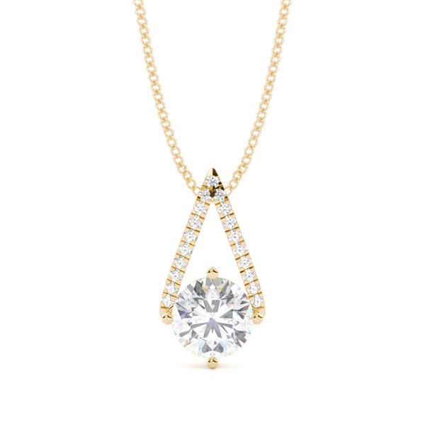 Prong Setting Moissanite Solitaire Pendant