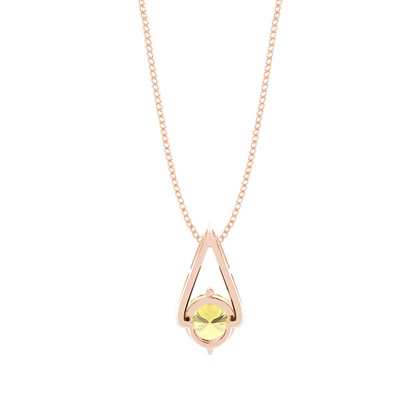 Gelber Diamant Solitär Anhänger