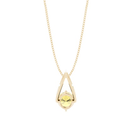 Gelber Diamant Solitär Anhänger
