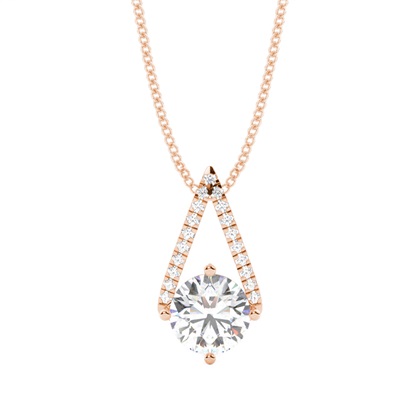 Rose Gold Diamond Pendants & Necklaces