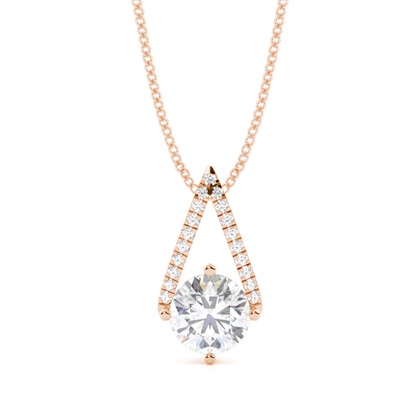 Prong Setting Moissanite Solitaire Pendant