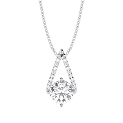 Prong Setting Diamond Solitaire Pendant