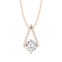 Prong Setting Diamond Solitaire Pendant