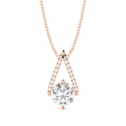 Prong Setting Moissanite Solitaire Pendant