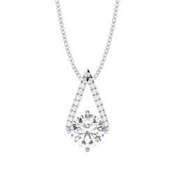 Prong Setting Diamond Solitaire Pendant
