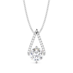 Prong Setting Moissanite Solitaire Pendant