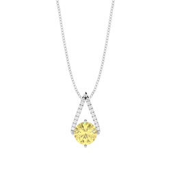 Yellow Diamond Solitaire Pendant
