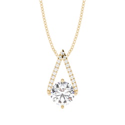 Prong Setting Diamond Solitaire Pendant