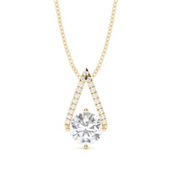 Prong Setting Moissanite Solitaire Pendant