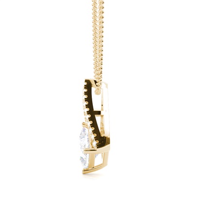 Prong-Einstellung Moissanit Solitaire Anhänger