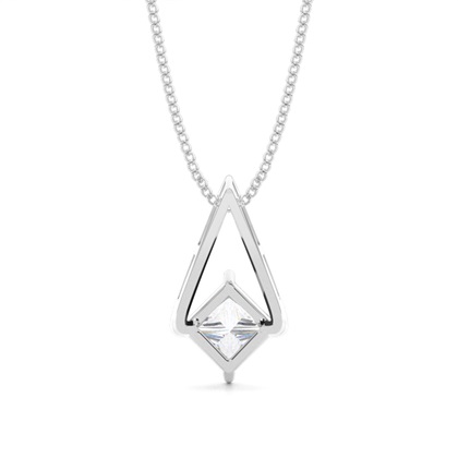 Prong-Einstellung Moissanit Solitaire Anhänger