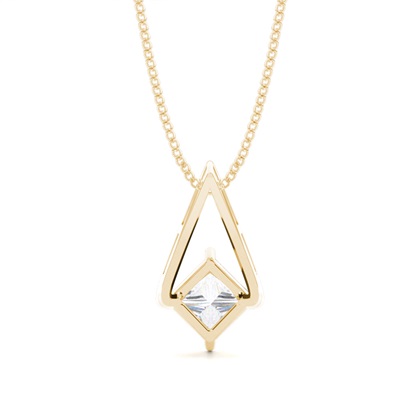 Yellow Gold Moissanite Pendants