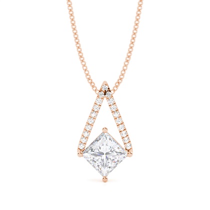 Prong Setting Moissanite Solitaire Pendant