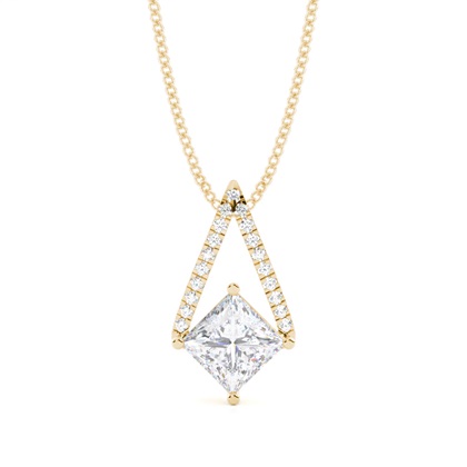 Prong Setting Moissanite Solitaire Pendant