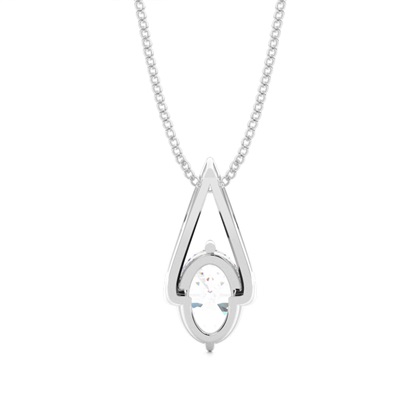 Prong-Einstellung Diamant Solitaire Anhänger