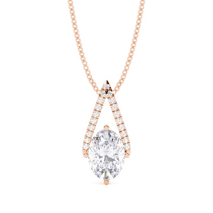 Prong Setting Moissanite Solitaire Pendant