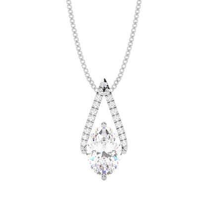 Oval Diamond Pendants