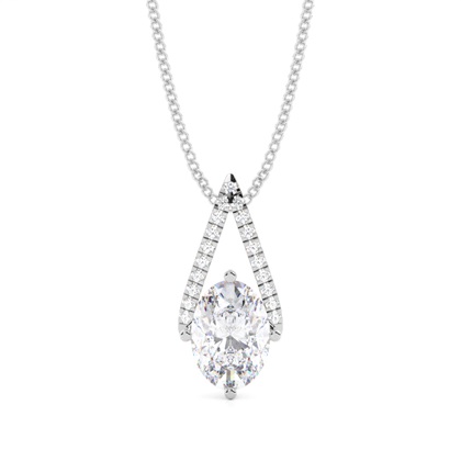 Prong Setting Moissanite Solitaire Pendant