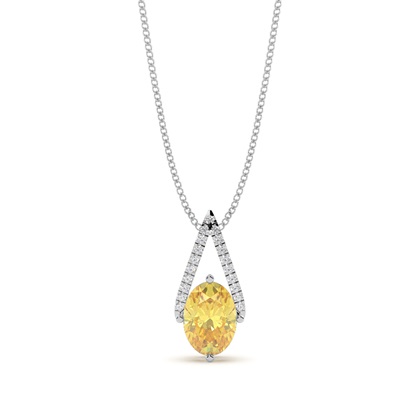 Yellow Diamond Solitaire Pendant