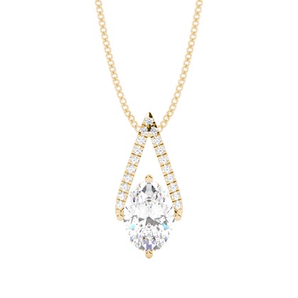 Oval Diamond Pendants