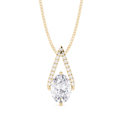 Prong Setting Moissanite Solitaire Pendant