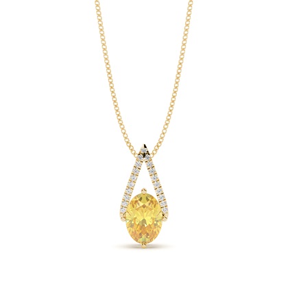 Yellow Diamond Solitaire Pendant
