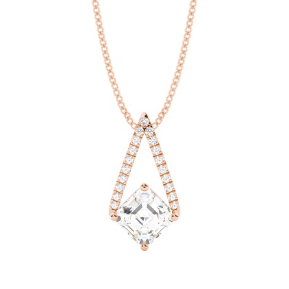 Rose Gold Diamond Pendants & Necklaces