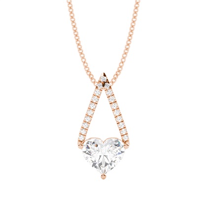 Rose Gold Diamond Pendants & Necklaces