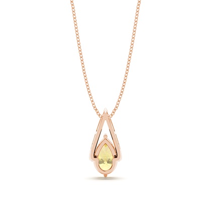 Gelber Diamant Solitär Anhänger