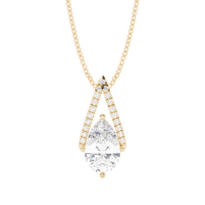 Pear Diamond Pendants