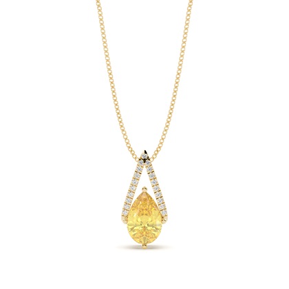 Yellow Diamond Solitaire Pendant
