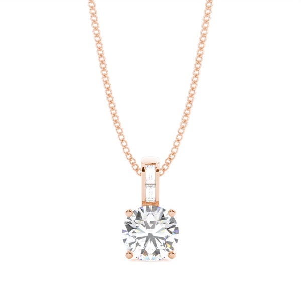 Prong Setting Diamond Solitaire Pendant