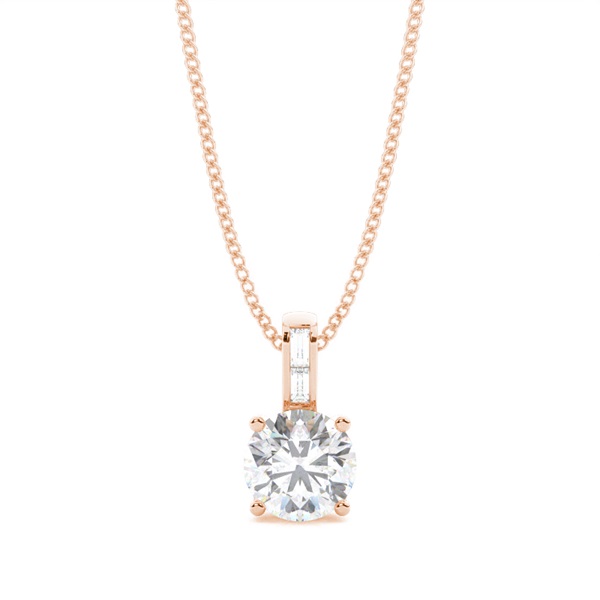 Prong Setting Moissanite Solitaire Pendant