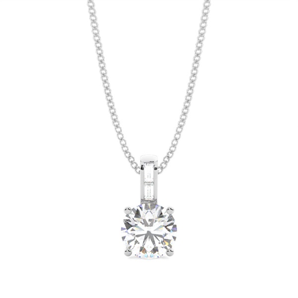 Prong Setting Diamond Solitaire Pendant