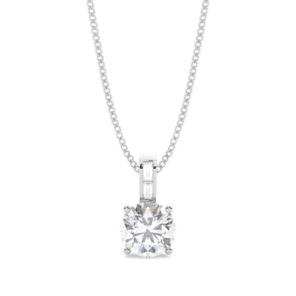 Prong Setting Moissanite Solitaire Pendant