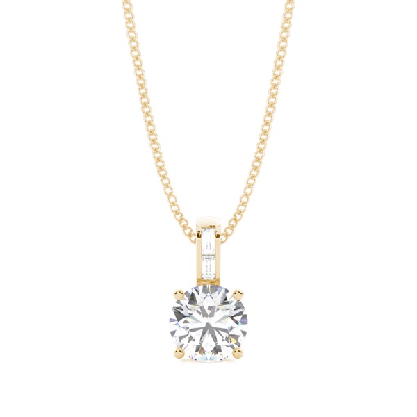 Prong Setting Diamond Solitaire Pendant