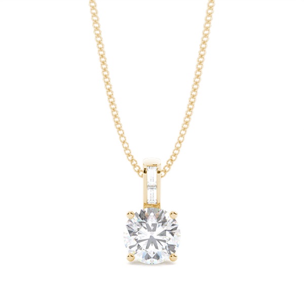Prong Setting Moissanite Solitaire Pendant