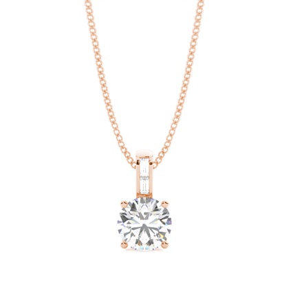 Rose Gold Diamond Pendants & Necklaces