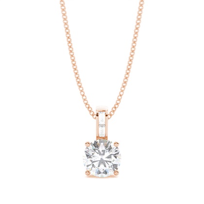 Prong Setting Moissanite Solitaire Pendant