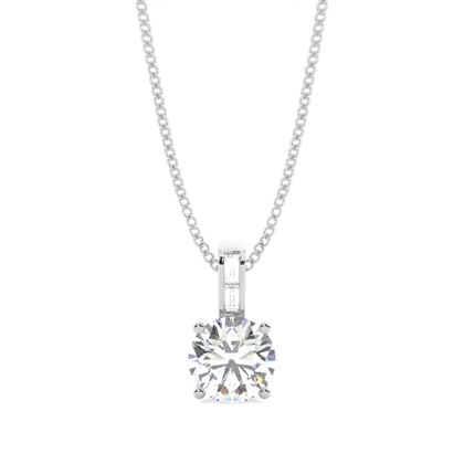Prong Setting Diamond Solitaire Pendant