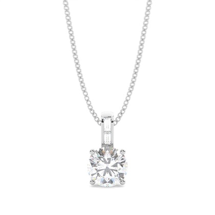 Prong Setting Moissanite Solitaire Pendant