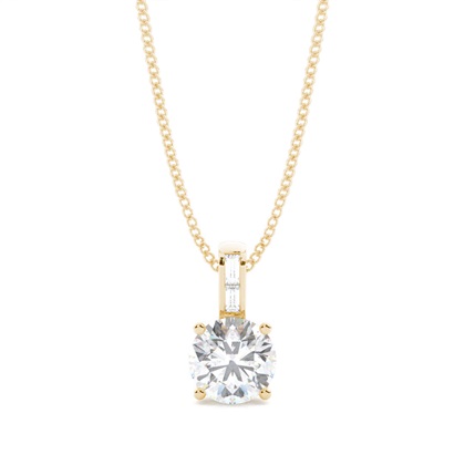 Prong Setting Moissanite Solitaire Pendant