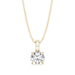 Prong Setting Diamond Solitaire Pendant