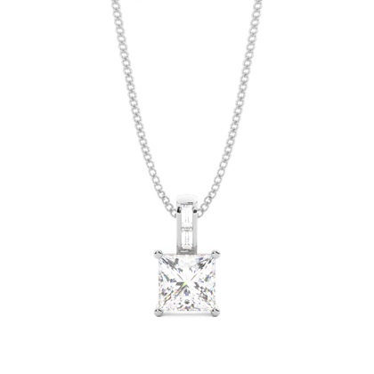 Princess Cut Diamond Pendants