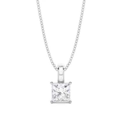 Princess Cut Diamond Pendants
