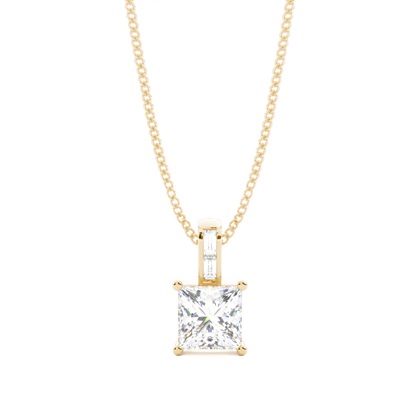 Princess Cut Diamond Pendants