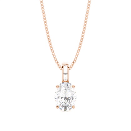 Prong Setting Diamond Solitaire Pendant