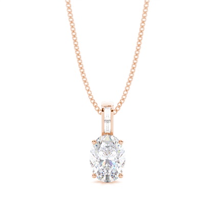 Prong Setting Moissanite Solitaire Pendant