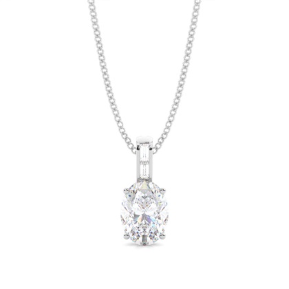 Prong Setting Moissanite Solitaire Pendant